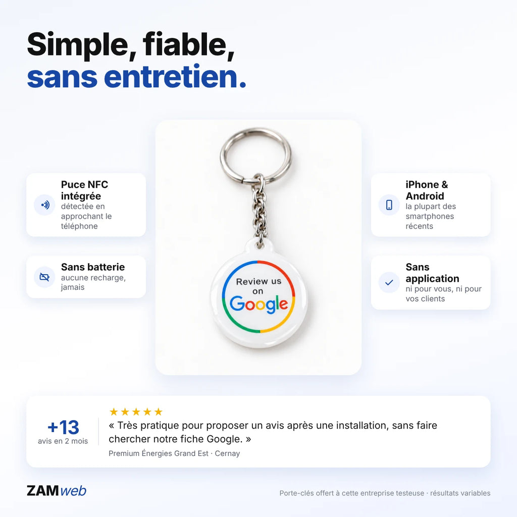 Porte-clés Avis Google